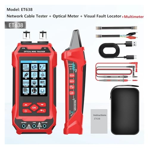 Comprobador for cableado estructurado y probador de cable red con multímetro LAN ET638 2