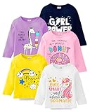 Kuchipoo Girls Regular Fit Full Sleeves Cotton T-Shirts (KUC-TSHRT-475, 4-5 Years, Multi-Colored)