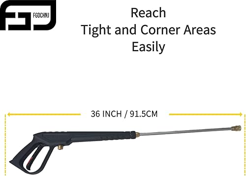 Miniatura 4 de FGDCHNJ Pistola de lavado a presión con varita de extensión de repuesto, pistola de lavado de autos con rosca M22-0.551 in, 5 puntas de boquilla, 40