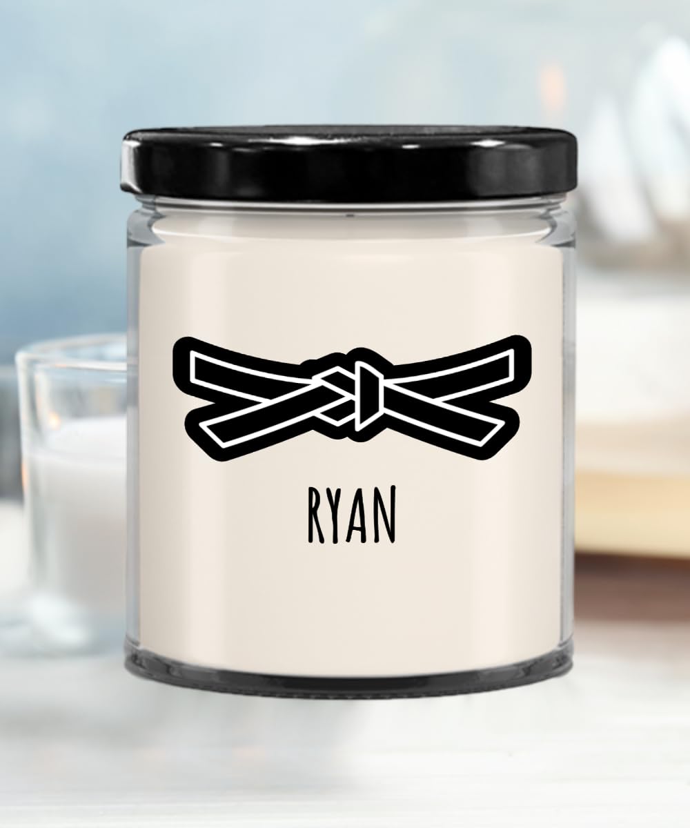 Custom Karate Candle, Black Belt Karate Gifts, Karate Sensei Gifts, Martial Arts Belt Gift, Taekwondo Promotion Gifts for Her
