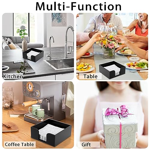 Porte-serviettes cuisine table restaurant acrylique noir - 7