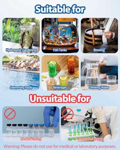 PH Messgerät, Dr.meter PH Messgerät Wasser 0.01Hochpräziser PH Wert Messgerät mit Alarm-LCD-Display und Automatische Temperatur Kompensation für Wasser, Aquarium, Teich, Pool mit Kalibrierpulver