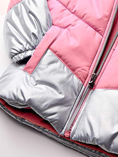 London Fog Girls' Little Snowsuit With Snowbib And Puffer Jacket(Discontinued), Unicorn Rose Gold Foil, 5/6 #TOP2