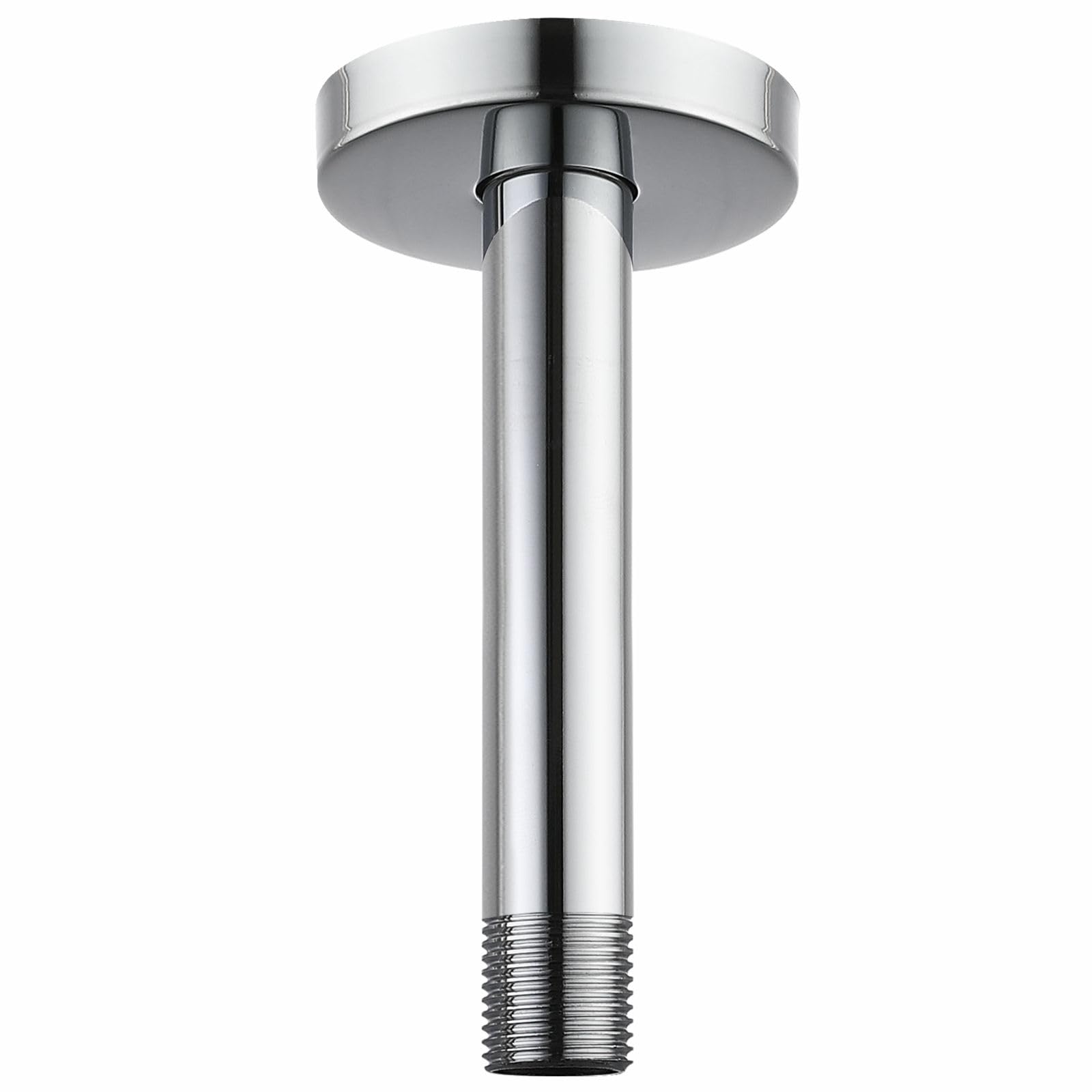 Voolan Shower Arm with Flange, Ceiling Mounted Round Fixed Shower Pipe, Bathroom Straight Rain Shower Replacement Arm