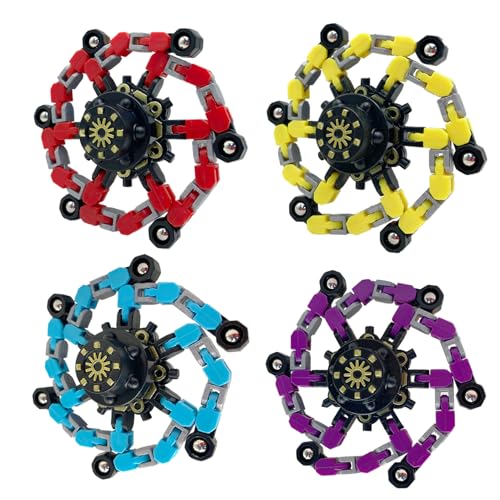 Buluwans Fidget Toys Transformable Fidget Spinners ADHD Tools for Kids Adult Teen Toddler Autism Sensory Toys Juguetes para Niños 4 Pack Party Favors for Kids