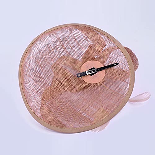 Rozkitch Feather Fascinators Womens Pillbox Flower Derby Hat For Cocktail Ball For Wedding Party Derby Royal Banquet Tea Party Pink #TOP6