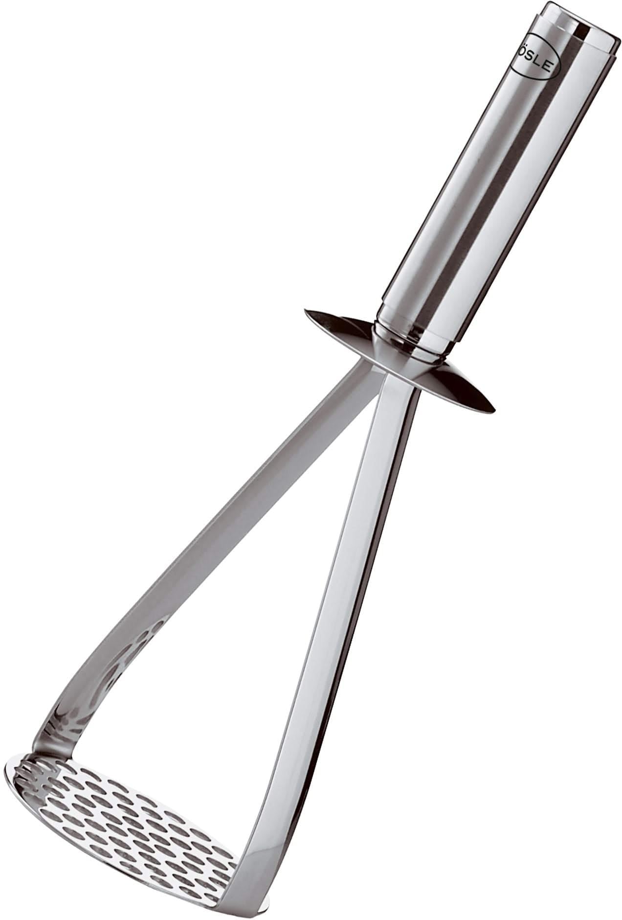 Rösle Kartoffelstampfer, Hochwertiger Stampfer für Kartoffeln und Knollen-Gemüse, Edelstahl 18/10, hochglänzend / matt, Spülmaschinengeeignet,Silver,12780