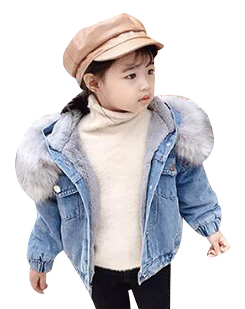 Piumino Bambina Invernale per Bambino Giacca con Cappuccio per Bambina Cappotto Caldo con Cappuccio per Bambina Giacca Invernale a Maniche Lunghe 1-7 Anni