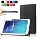 Samsung Galaxy Tab E 9.6 case - Infiland Ultra Slim Tri-Fold Case Cover for Samsung Tab E/Tab E Nook 9.6-Inch Tablet (SM-T560 / T561 / T565 / SM-T567V Verizon 4G LTE), Black