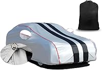 Vista 11 de Car Cover Waterproof for Dacia Sandero Sandero Stepway, Waterproof Outdoor Winter Car Covers Breathable Large Cover With Straps Zip Dustproof A1