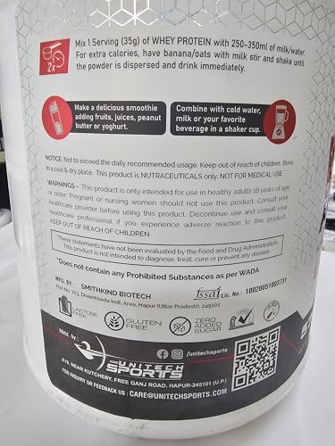 Image of Unitech Sports Advanced Whey Protein 2 kg| Irish Chocolate| 25 g Protein | 57 Serving | Advanced Muscle Building Formulas