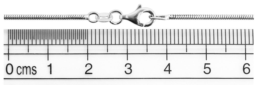 Schlangenkette 925 Silber Kette Damen Halskette 1,2 mm 101022-0 | Silberkette in den Längen 42 45 50 60 70 80 90 cm verfügbar