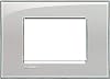 BTicino LIVINGLIGHT Plate 3 Modules, Quadra, grey, LNA4803KG