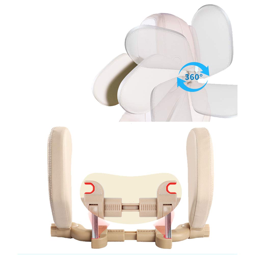 Voiture Oreillers de Cou Coussin Appui-tête Voiture à Haute Elasticité Oreiller Réglable de Voiture Oreiller de Sommeil Apaisant pour Adultes et Enfants，Noir,1