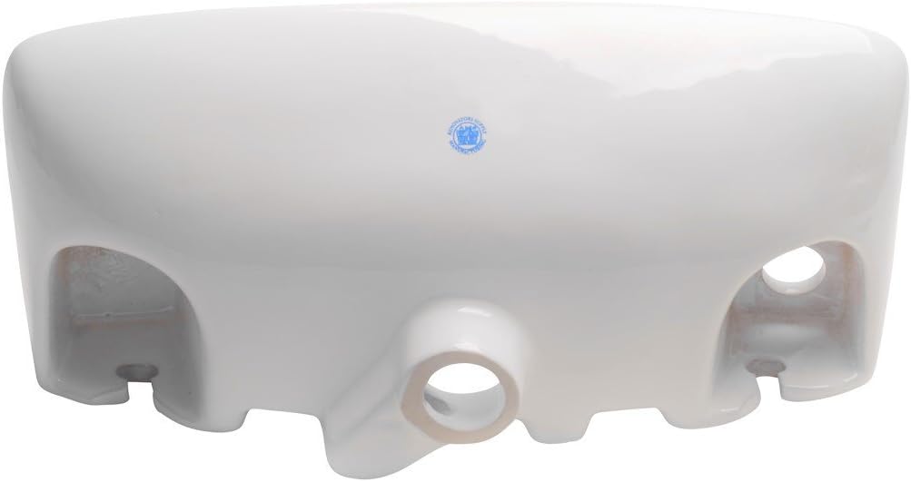 Compact White Glazed Ceramic Wall-Mount Vessel Sink