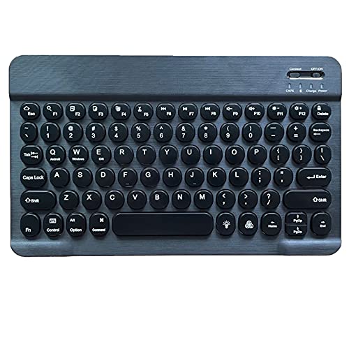 Yinuoday Múltiples Dispositivos Ultra-Delgada Bluetooth Teclado Bluetooth Inalámbrico para Ordenadores Portátiles Tabletas Teléfonos Móviles Cover