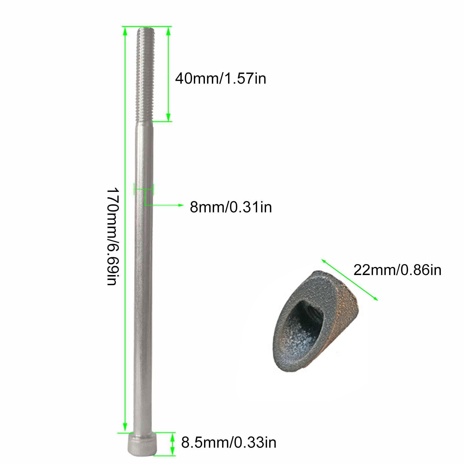 DNCG Bikke Stem, Mountain Bikke Stem, Replacement Bikes Stem Wedge, Bikes Stem Replacement Cycling Tools Bolt, Road Bikke Stem, Sturdy Stem Expander Bolt and Wedge for City Bikes, 22mm