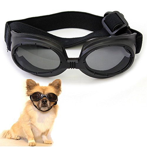 Sxgyubt Óculos de sol fashion para cães e gatos com proteção UV para os olhos presente – Preto