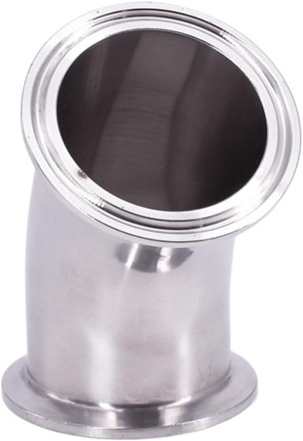 19 25 32 38-108 mm Pipe Outer Diameter 1.5" 2" 2.5" 3" 3.5" 4" Tri-Clamp 45 Degree Elbow SUS304 SUS316 Stainless Sanitary Fitting Connector Self Made (Color: 51mm OD K64mm, Size : SUS 316L_45 DEGREE)