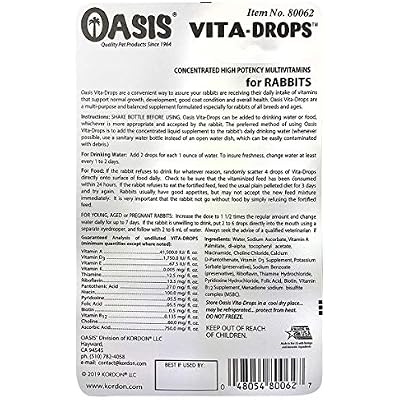Kordon OASIS #80062 Rabbit Vita Drops, 2-Ounce