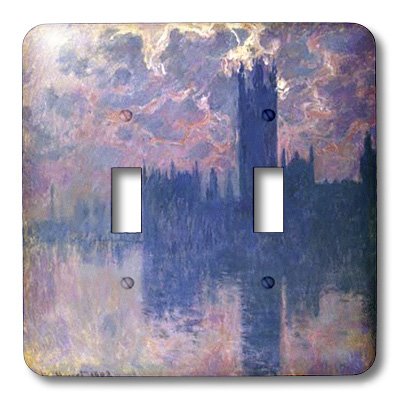 Double interrupteur à baïonnette Claude Monet pour remplacer vos plaques