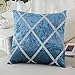 Poszewki na poduszki poszewka na poduszkę prosty nowoczesny geometryczny wzór sofa sypialnia salon dekoracja kwadratowa poszewka na poduszkę 42 x 42 cm (bez rdzenia) niebieska