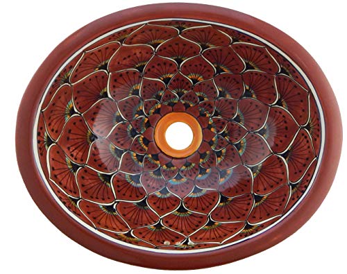 Mexican Talavera Handmade Hand Painted Bathroom Sink...