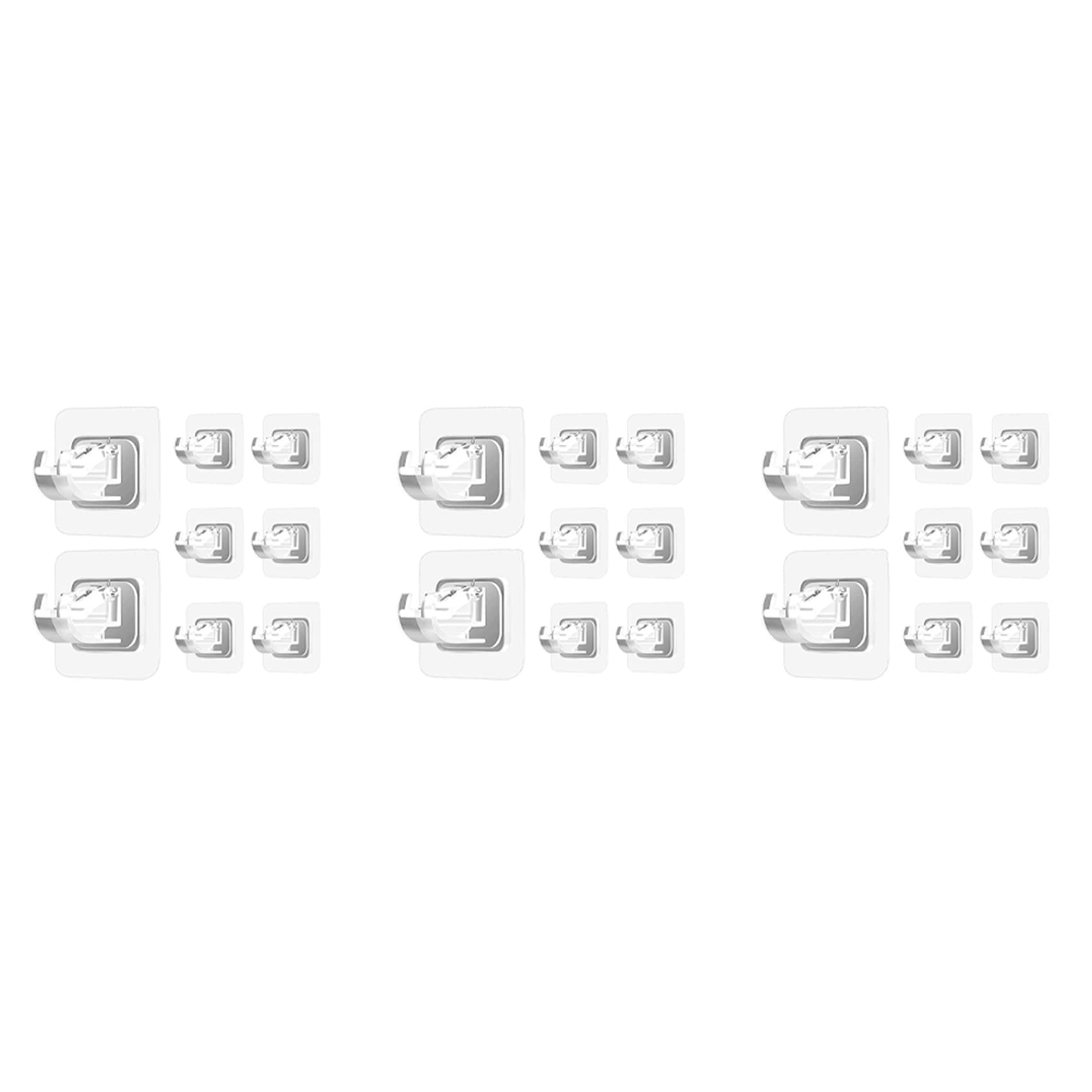 Hndhbfgrt Transparent Color 24Pcs No Drill Curtain Rod Brackets Curtain Rod Holder Hooks Nail Free Curtain Rod Hooks Curtain Hangers For Home