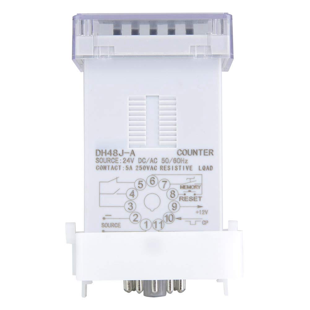 DH48J-A Cyfrowy przekaźnik licznika Wyświetlacz LED 1-999900 11-pin 24VAC/DC/220VAC (opcjonalnie)(24VAC/DC)