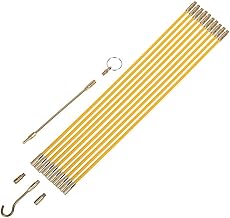 Juego de 10 varillas de tracción de cables, 33 cm de longitud, 4 mm de diámetro, herramientas de fibra de vidrio para electricistas, incluye estuche de almacenamiento para una fácil organización