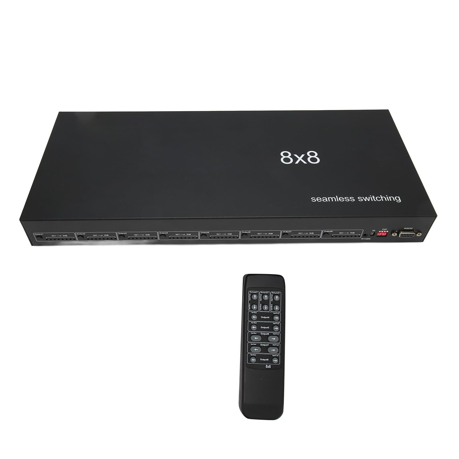 8x8 HDMI Splitter, 8 in 8 out 1080P 60Hz HD Obraz Stereoskopowy 3D Dual Mode, HDMI dla PC TV Monitor Projektory (UE Wtyczka)