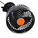 Latinaric 6 Zoll Auto Kfz Lüfter Ventilator mit Saugnapf 360 Grad Drehen 2 Stufen 3 Lüfterflügel 12V/24V