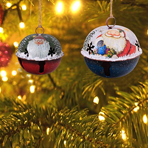 Attraction-Design-Christmas-Jingle-Bell-Hanging-Ornament-Set-of-4-3X25-Inch-Rustic-Christmas-Tree-Snowman-Decoration-Bell-Ornament-Wall-Door-Hanging-Decoration-Party-Decor-Xmas-Gifts-Jingle-Bell-B Attraction Design Christmas Jingle Bell Hanging Ornament Set of 4 3X25 Inch Rustic Christmas Tree Snowman Decoration Bell Ornament Wall Door Hanging Decoration Party Decor Xmas Gifts Jingle Bell B