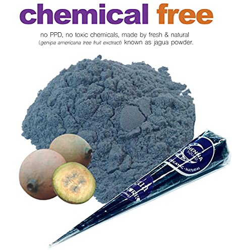 Jagua Tattoo Kit Waterproof Jagua Black Ink Semi Permanent Tattoo Jagua Gel 2 Tubes, Jagua Pens For Skin Art Tattoos Fake Freckles Temporary Tattoo Pens For Skin Art, Skin Safe Markers Pen. Made With Organic Jagua Juice. [ 2 Cones - 24 Grams Each ] #TOP3