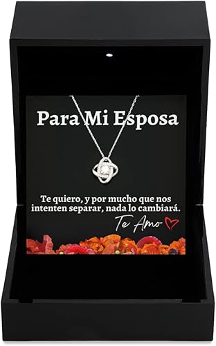 Cadena de oro para esposa con mensaje personalizado, regalo de aniversario de boda o Navidad, collar para mujer