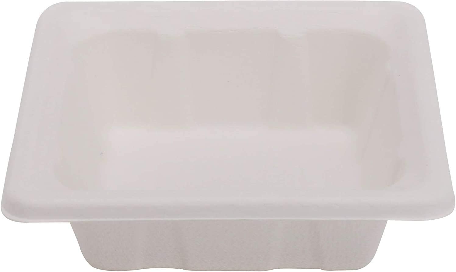ECOWARE® 100% Natural, Biodegradable, Compostable, Ecofriendly, Safe & Hygienic Disposable 150 ml Square Bowl - Small (50)