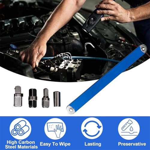 Rakiuty Versetzter Verlängerungsschlüssel,Offset-Verlängerungsschlüssel,Offset Extension Wrench,Antriebsadapter Offsets Verlängerungsschlüssel,Multi-Funktional Schraubenschlssel Set,5PC