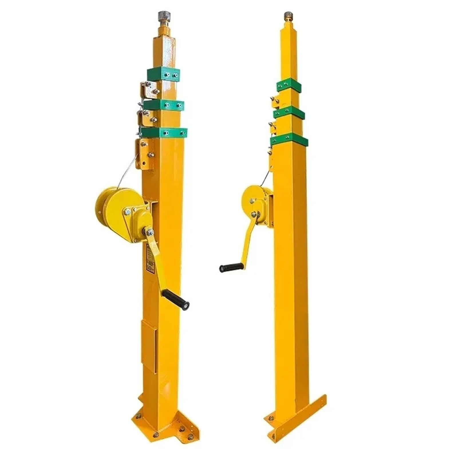 Weigexieo 8M Hand Cranked Manual Winch Telescopic Lifting Mast,3-9M Adjustable Height Pole
