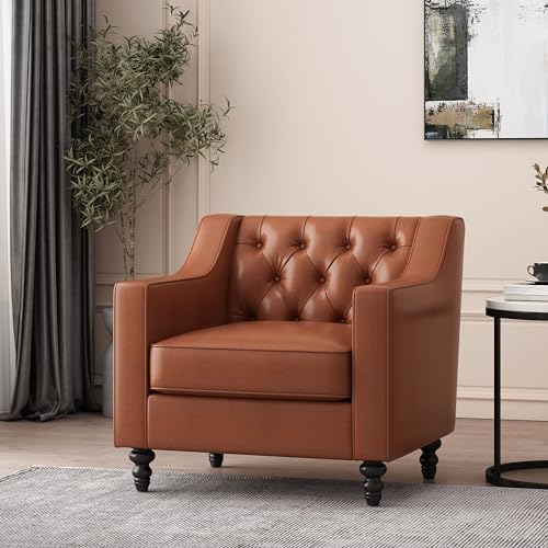 Christopher Knight Home Azjzh PU Leather Club Chair with Button