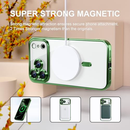 Image of Misea Magnetic for iPhone 17 Pro Max Case Compatible MagSafe Green