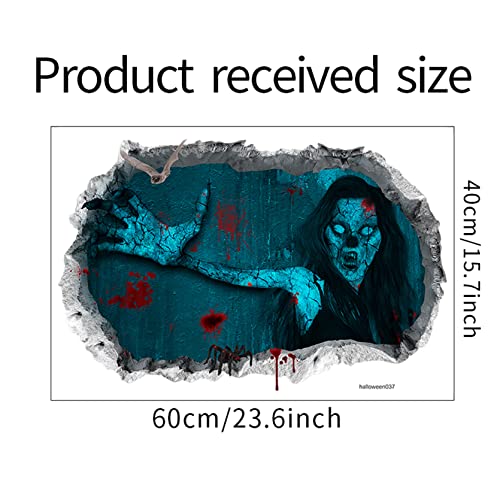 Halloween Wall Stickers Removable, Halloween Wall Decals Witch 3D Scary Wall Stickers For Bedroom, Ghost Wall Decor Posters Removable Halloween Ghost Art Murals Decorations Party Supplies #TOP4