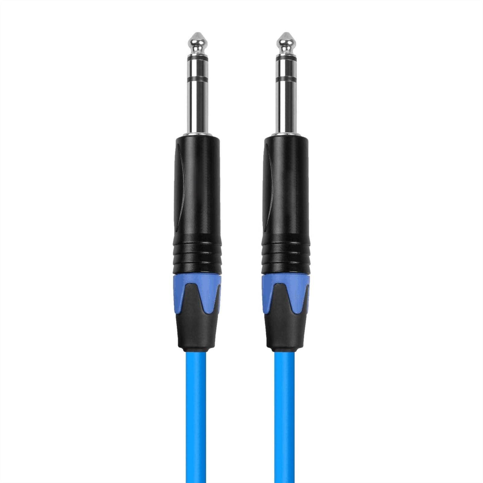 akcesoria do gitary 6.35mm Zbalansowany Kabel Audio Jack Męski Na Męski Kable Do Wzmacniacza Głośnikowego Kabel Instrumentalny Klawiatura Gitarowa (Color : Blue, Size : 3m)