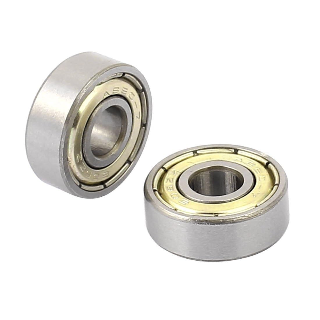 Aspectos, 20 piezas de rodamientos bolas blindados sellados ranura profunda metal 6 mm x 17 tono plateado