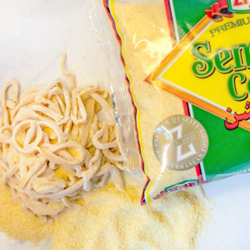 Ziyad Coarse Semolina Wheat, Smeed, Semolina Flour, Perfect for Stews, Soups, Gravy, Baking Breads, Biscuits, Pizza Crust with Low Fat, high Protein, High Fiber! 32oz