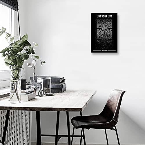 Tecumseh Poem Wall Art Modern Framed Motivational Quotes Poster Live Your Life Poem Wall Decor Canvas Inspirational Wall Art Pictures Prints Framed (12X18 Inch) #TOP1