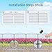 INJOPEXI Garden Fence 6 Panels 11.8ft (L)×24in (H) Decorative Garden Fence with 6 Panels Rustproof Wire No Dig Garden Fences Animal Barrier Fencing for Outdoor Patio Backyard - Without Fence Gate