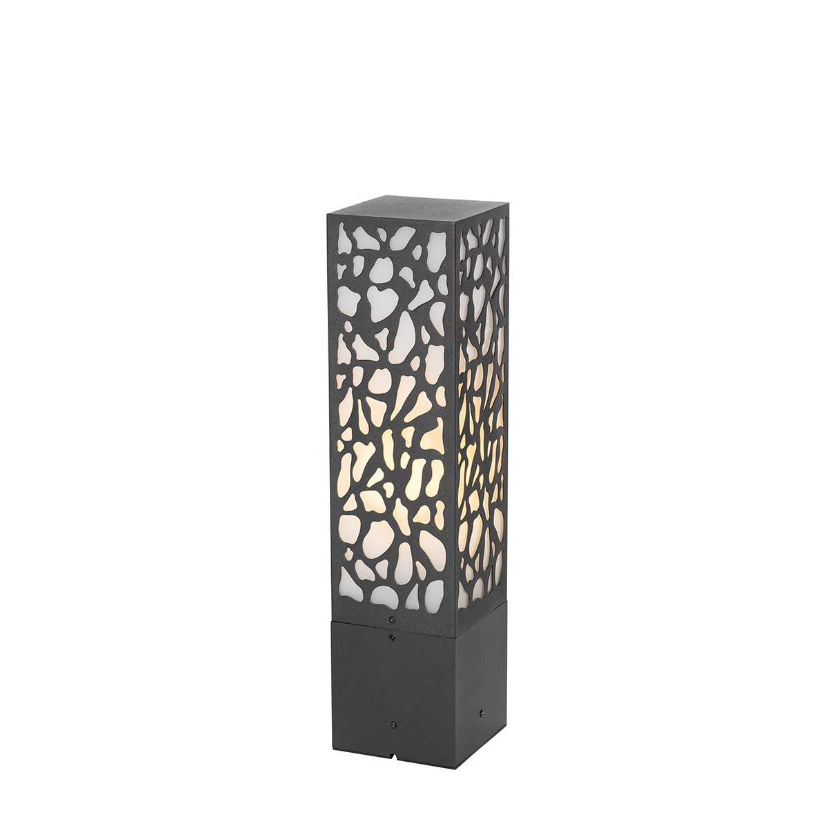 Qazqa Modern Outdoor Pole Bollard Light, Bollard lamp for Garden - Nicole - Black, max. 40W, e27, 40cm, IP44