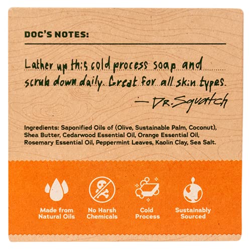 Dr. Squatch All Natural Bar Soap For Men With Zero Grit, 3 Pack, Cedar Citrus #TOP5