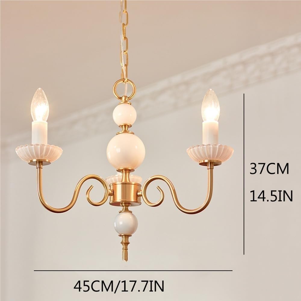 Francuska lampa wisząca, żyrandol w stylu rustykalnym, biały, antyczny mosiądz, świeca, vintage, złoto, nordycki, nowoczesny, wiszący do sypialni, stołu jadalnego, kuchni
