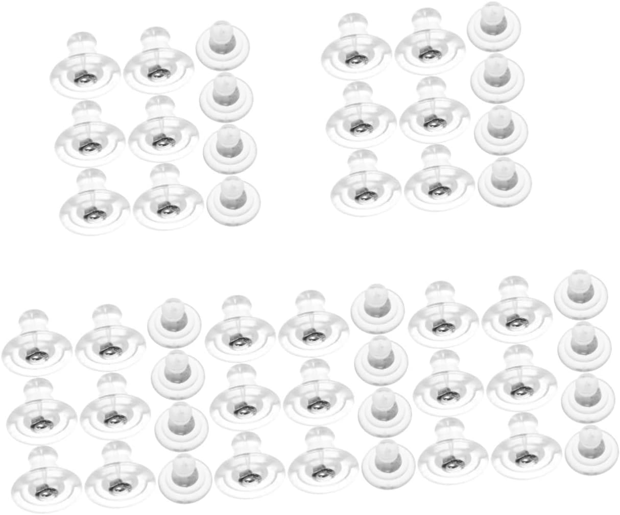 VILLCASE 50pcs Secure Locking Earring Backs for Studs Earring Accessories Ear Jewelry Backs for DIY